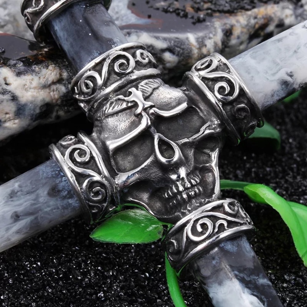 Stainless steel crystal cross pendant